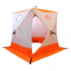 Зимняя палатка куб Следопыт 1,8*1,8 м Oxford 210D PU 1000 PF-TW-11/12 (белый/синий)