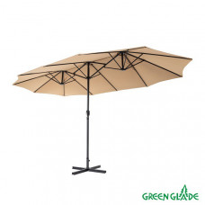 Зонт садовый Green Glade светло-коричневый с крестовиной 4333 в СПб, Санкт-Петербурге купить