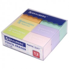 Ластики Brauberg Pastel Soft 31х20х10 мм 12 шт 229598 (3)