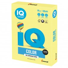 Бумага цветная для принтера IQ Color А4, 80 г/м2, 500 листов, лимонно-желтая, ZG34