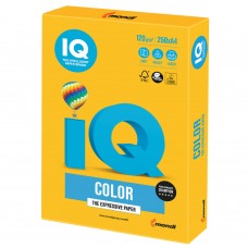 Бумага цветная для принтера IQ Color А4, 120 г/м2, 250 листов, солнечно-желтая, SY40