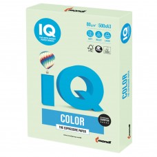 Бумага цветная для принтера IQ Color А3, 80 г/м2, 500 листов, светло-зеленая, GN27