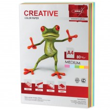 Бумага цветная Creative Color А4 80 г/м2 250 листов 5 цветов БОpr-250r/110512 (2)