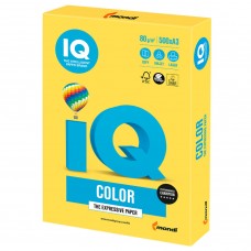 Бумага цветная для принтера IQ Сolor А3, 80 г/м2, 500 листов, канареечно-желтая, CY39
