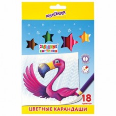 Карандаши цветные мягкие Забавные Картинки 18 цветов 181644 (4)