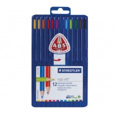 Карандаши цветные трехгранные Staedtler Премиум Ergosoft 12 цветов в футляре 157 SB12