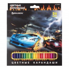 Карандаши цветные Brauberg InstaRacing 24 цвета 180559 (3)