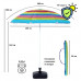 Зонт от солнца A1255 160 см полосатый в СПб, Санкт-Петербурге купить
